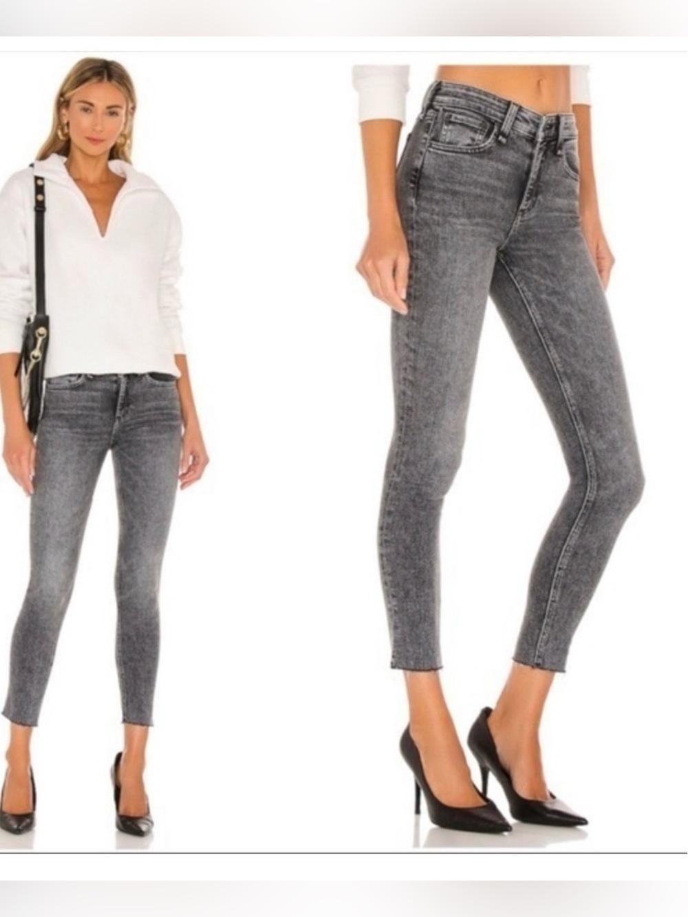 Rag & Bone Cate Mid Rise Ankle skinny size 27 very comfy stretch material grey